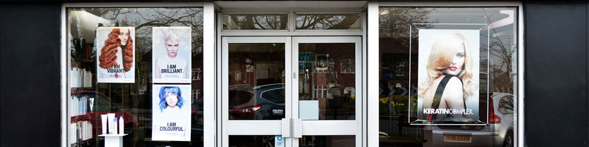 front of salon